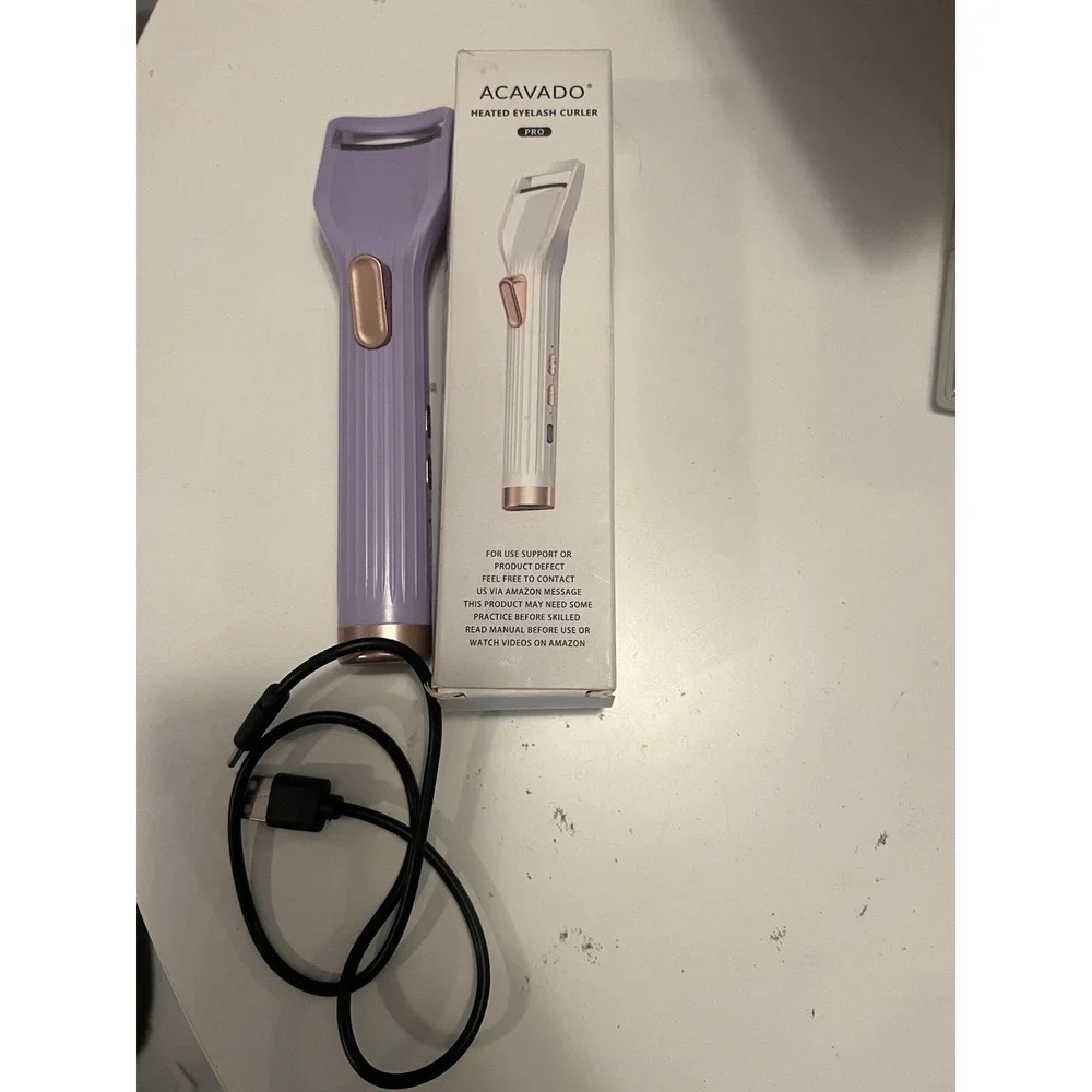 ACAVADO PRO HEATED EYELASH CURLER. NEW USB CHARGING NEW